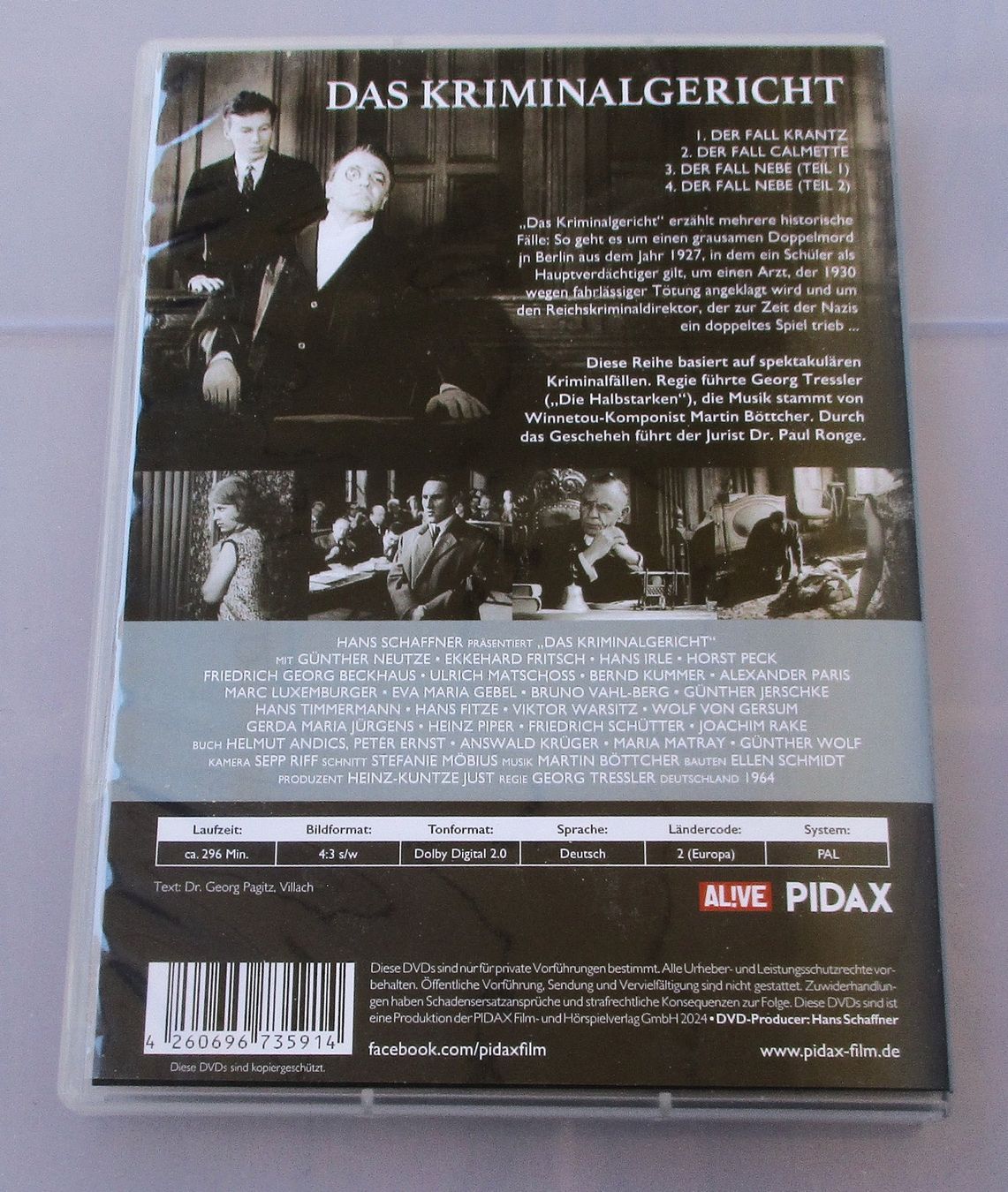 Tutti i DVDs: DAS KRIMINALGERICHT - Komplette Miniserie 2-DVD – Usato da Wattwil venduto da Muriel10 1