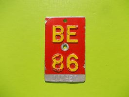 Velonummer / Fahrradnummer BE 86