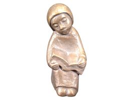 Bronze-Skulptur sitzende Person mit Buch
