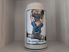 Bierkrug Oktoberfest München 1985 1L Keramik 175. Jubiläum