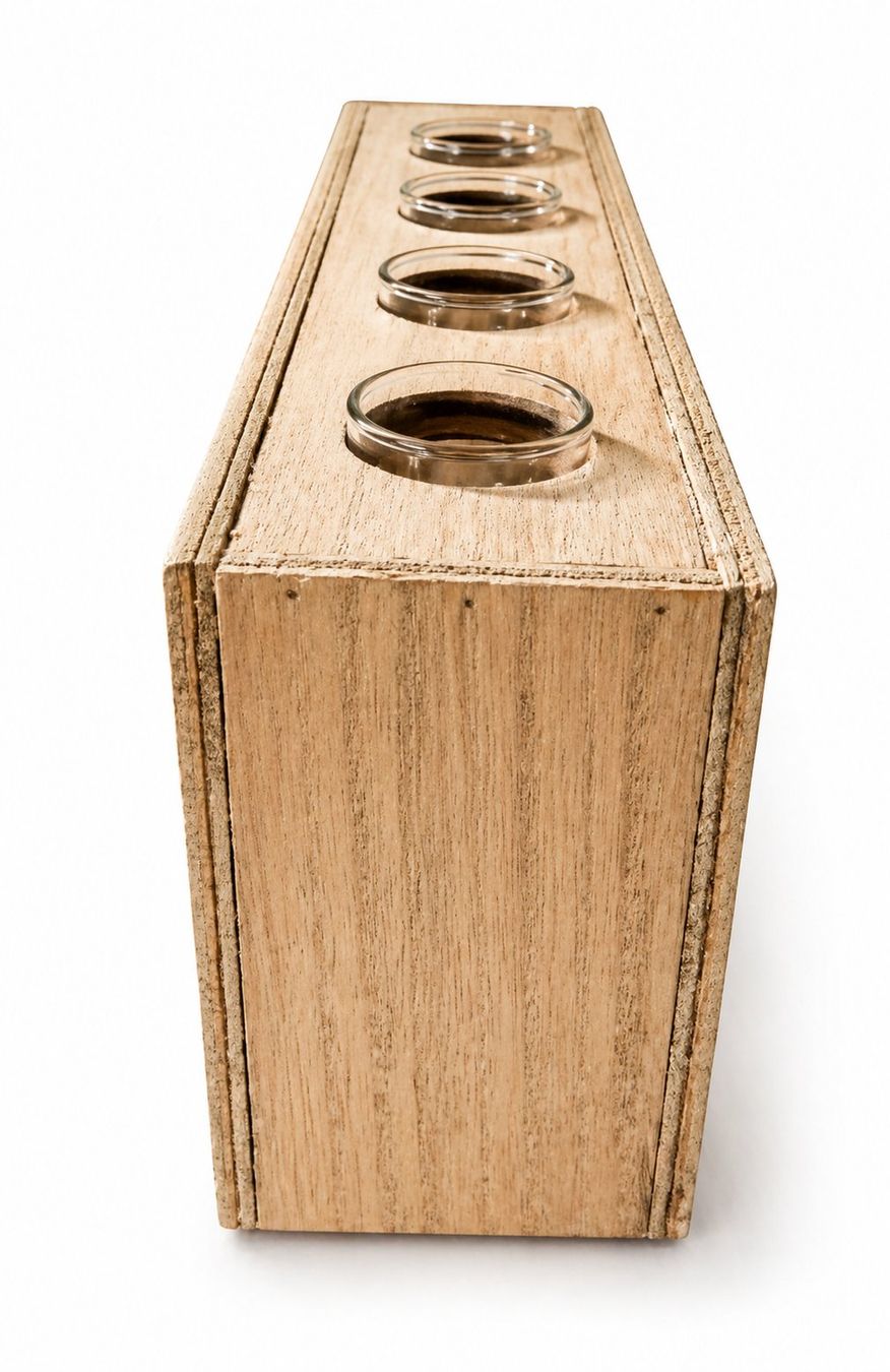 Vasen & Gefässe: Deko Vase Set Holz Glas – Neu (gemäss Beschreibung) aus Fully von VaneaSelection 5