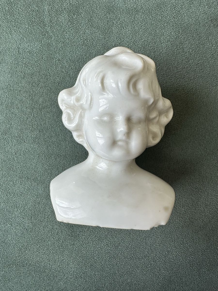 Statuette: weiss glasierter Schulterkopf antik – Usato da Zollikon venduto da mangrovia