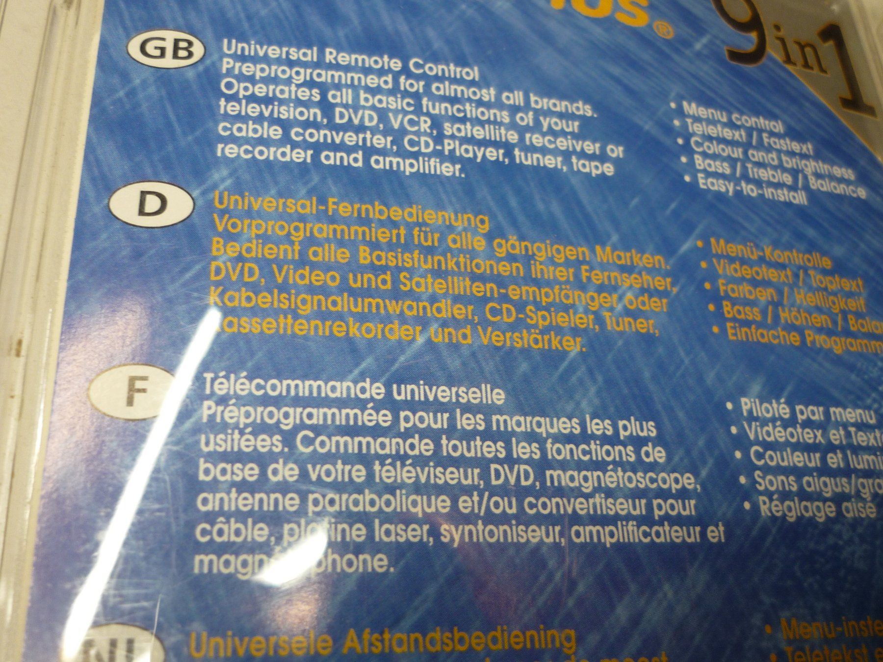 Fernbedienungen: Universal Fernbedienung Support plus DVD Video TV – Neu und originalverpackt aus Beringen von Flatretriever 1