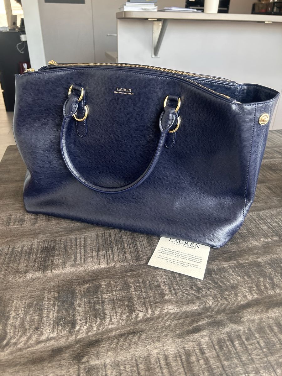 Ralph Lauren Borse da donna: Ralph Lauren Ledertasche navy blue – Nuovo (secondo la descrizione) da Muttenz venduto da Jan.iglan 1