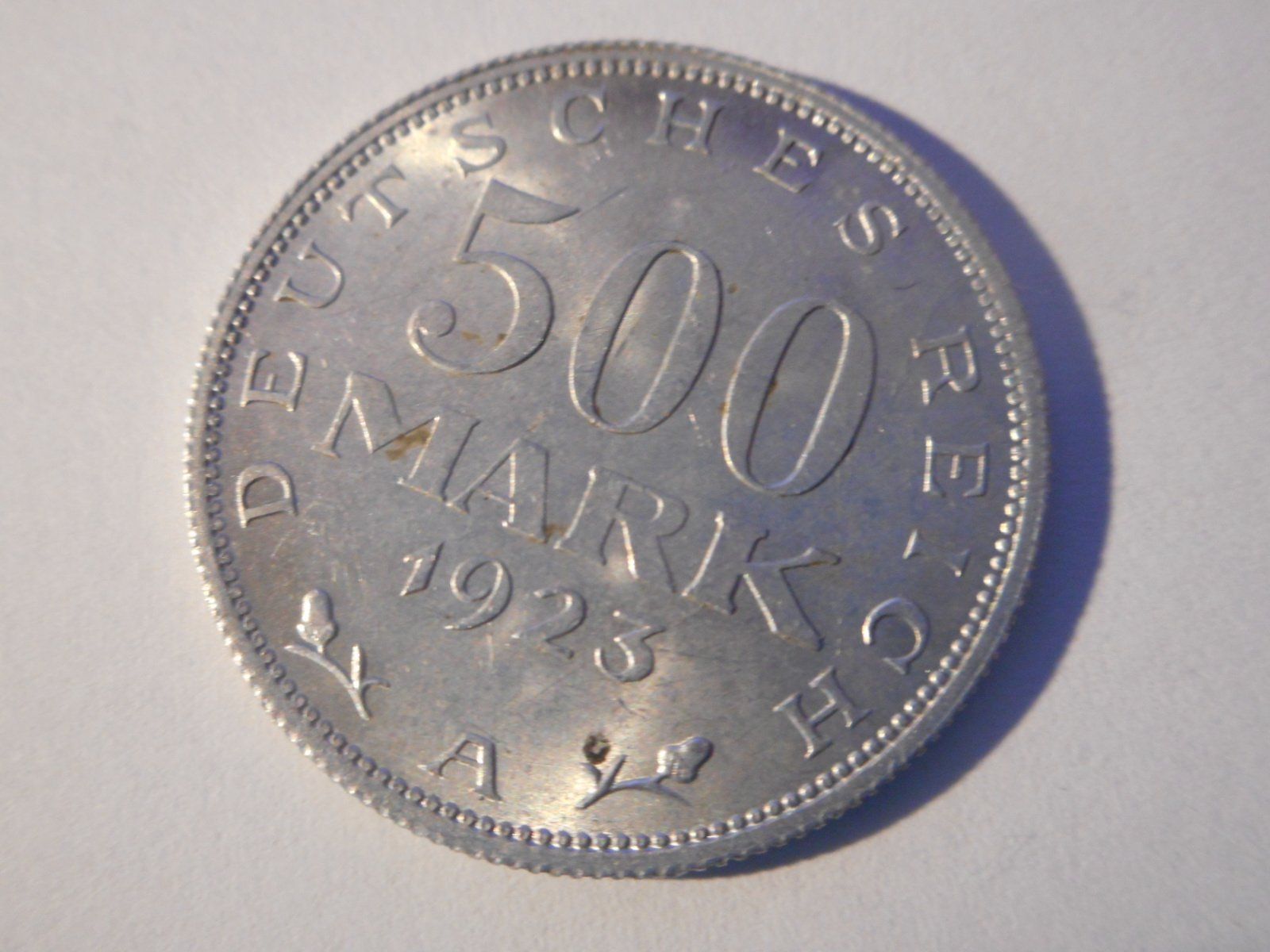Alle Münzen: 1923 A   500 Mark – Neu (gemäss Beschreibung) aus Kriegstetten von pizlad2010 1