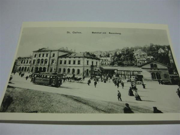 Cartoline postali: AK St. Gallen alter Bahnhof mit Tram – Nuovo (secondo la descrizione) da Malters venduto da Marosko