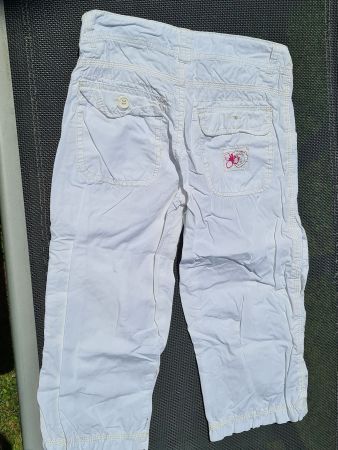 Weiße Kinder 7/8 Caprihose, GR: 146