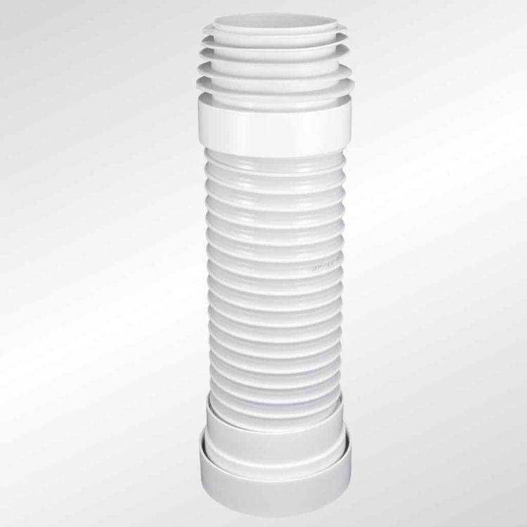 Produktbild von PVC WC-Rohrdüse – Gerade Oder Exzentrisch, Versatz 0–10cm, Mit Gummidichtung, Auslaufsicher