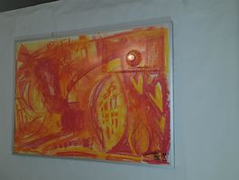 Bild orange Alurahmen 50x70 cm