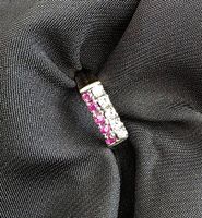 585 Goldring mit Diamanten und Rubinen 