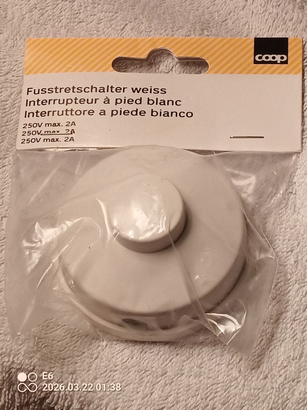 Interruttori: 1Fusstretschalter / 2Kippschalter – Nuovo e nell'imballaggio originale da Zürich venduto da Mitzi6 2