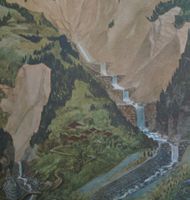 Schulwandbild Nr. 20 – Wildbachverbauung – Viktor Surbek