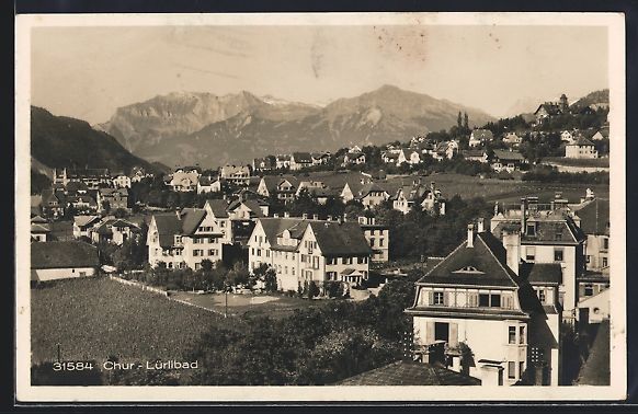 Ansichtskarten: AK Chur, Lürlibad mit Bergpanorama – Gebraucht aus Berlin von bartko-reher
