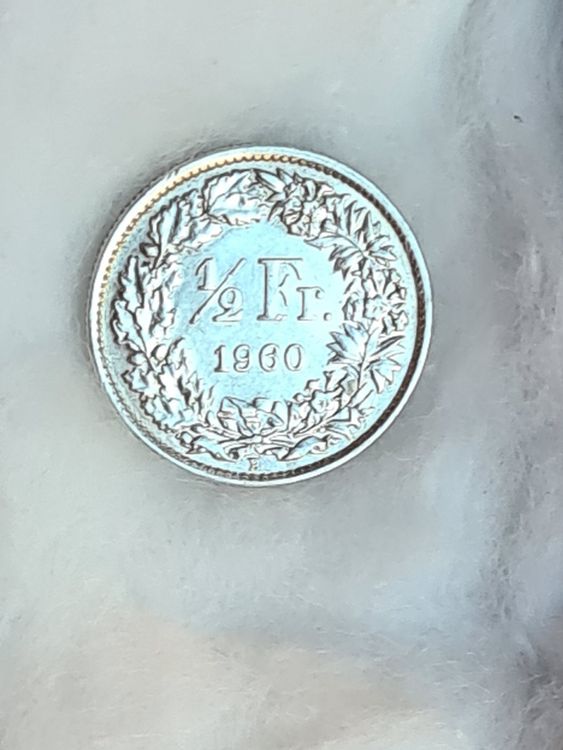 50 Rappen 1960 ( Silbermünze ) (Gebraucht) in Contra für CHF 3 – mit ...