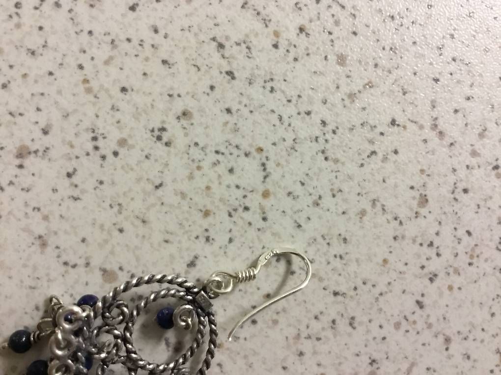 Orecchini pendenti & Orecchini a lobo: Orecchini a chandelier con lapislazzuli in argento 925 – Usato da Tesserete venduto da BreezyRose 2