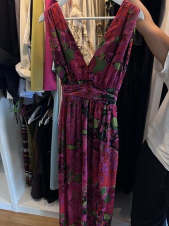 Robe longue Morgan motif floral multicolore 