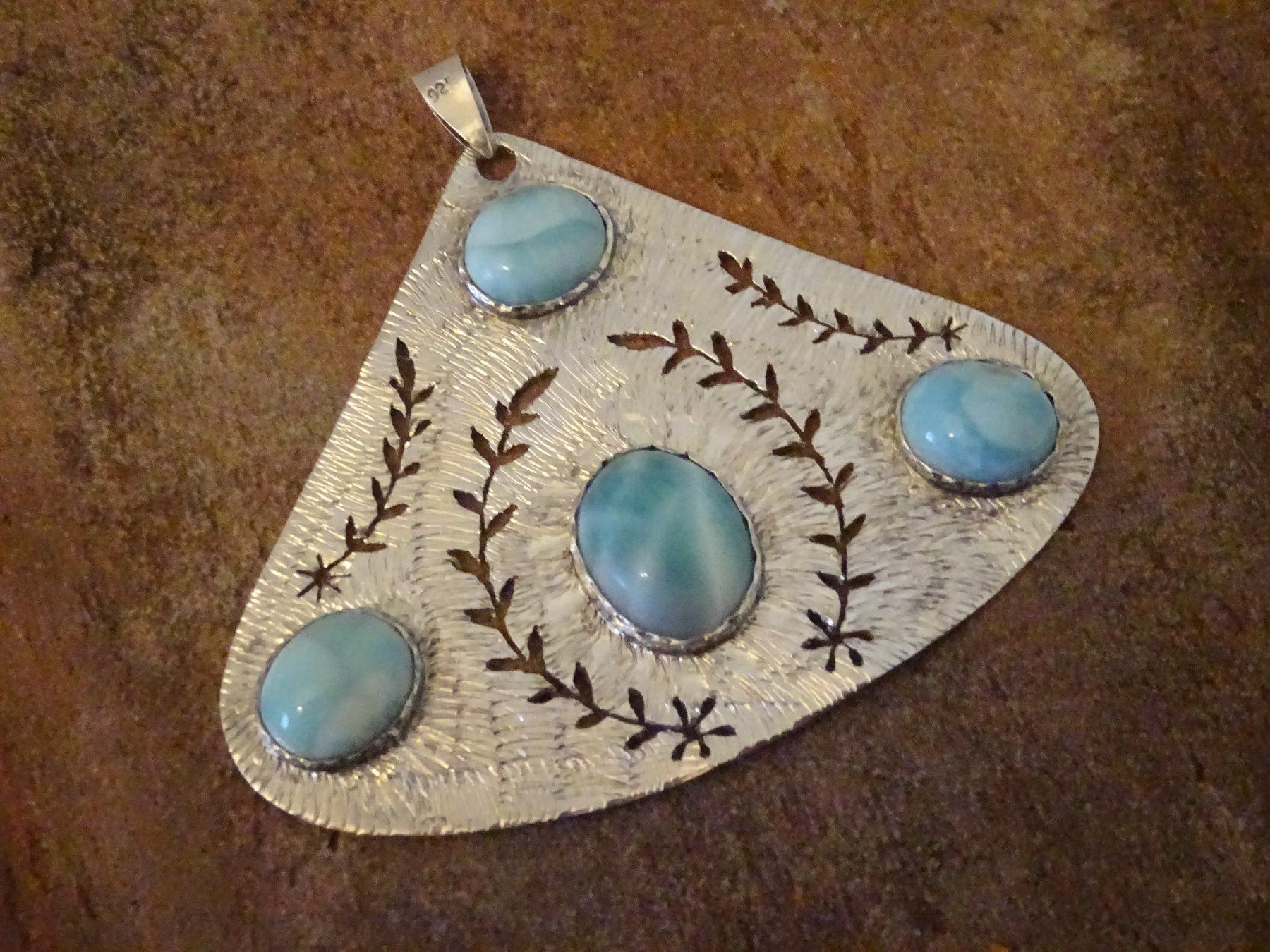 Anhänger: Anhänger Larimar Santo Domingo / 925 S – Gebraucht aus Esslingen von FetteSchnecke 3