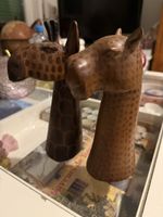 Statuette in legno giraffa e cammello, set decorativo!