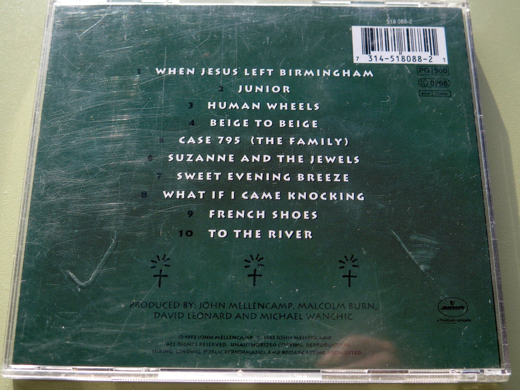 CD: (p) CD JOHN MELLENCAMP: Human wheels, 1993 – Usato da Bern venduto da Balzamico 1