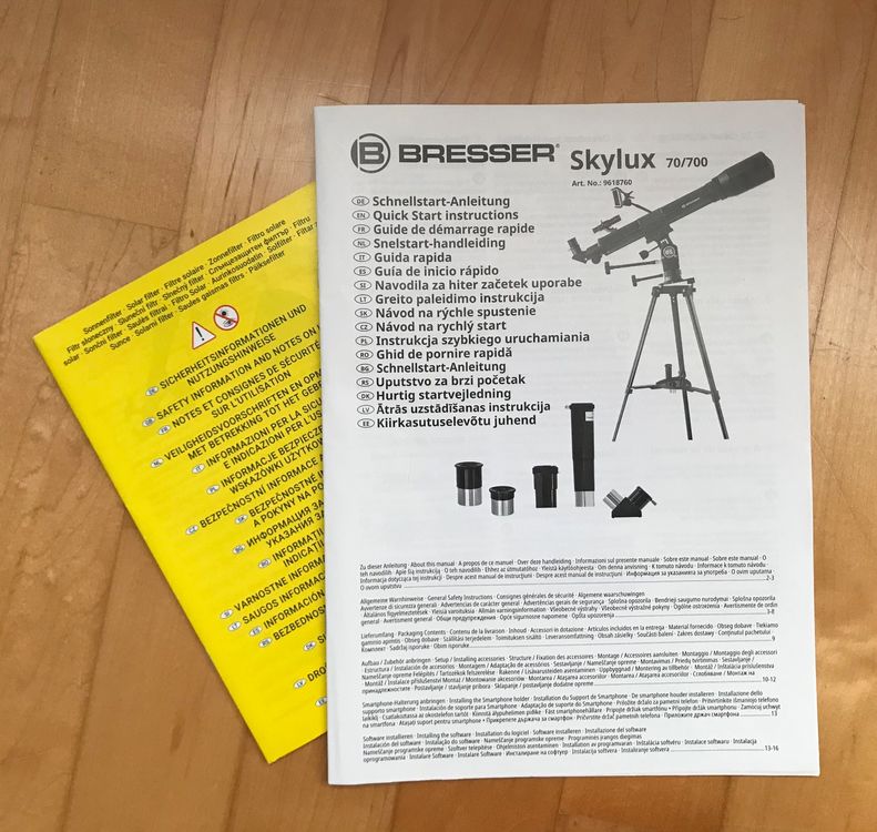 Bresser telescopio astronómico Refractor de Viaje para niños y