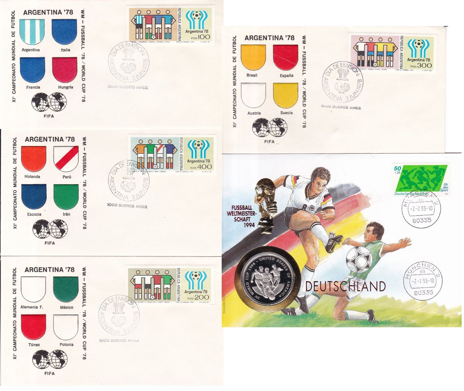 Tous les timbres: 54 Stk. FDCs, Sonderbriefe "Fussball WM" – D'occasion à Münchwilen AG par Nesar 8
