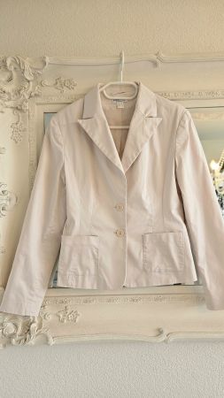 Jacke Blazer Grösse 38 hellbeige - Roséton Baumwolle