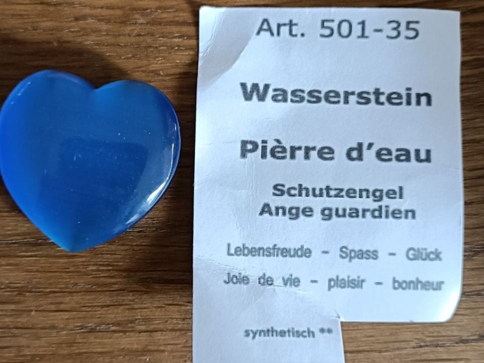 Minerali & Pietre curative: Herz Wasserstein – Nuovo (secondo la descrizione) da Rotkreuz venduto da Basana2