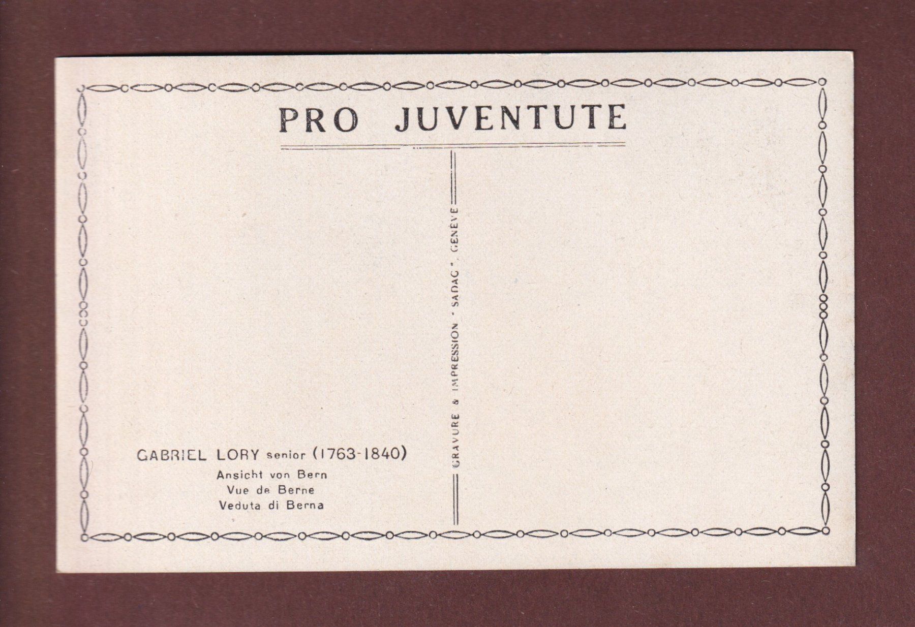 Cartoline postali: Pro Juventute - BERN bei Gabriel Lory – Usato da Pully venduto da nicecards-shop 1