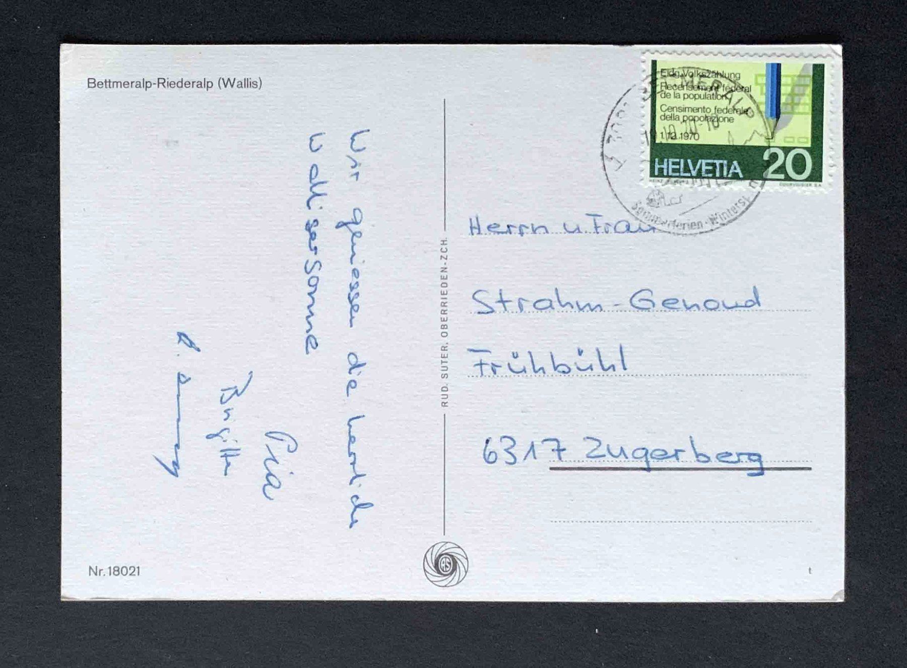 Cartes postales: AK Bettmeralp Riederalp Wallis – D'occasion à Goldau par artelier1 1