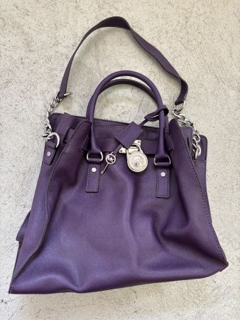 Michael Kors Hamilton Tasche lila Leder