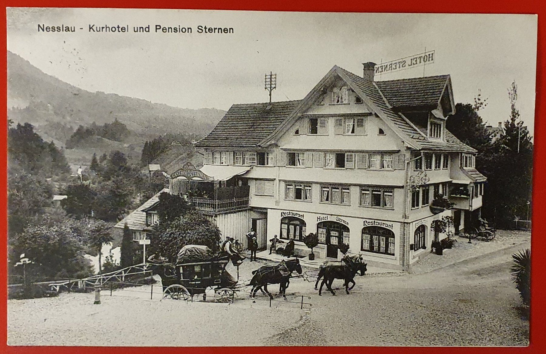 Ansichtskarten: Nesslau 1918 - Kurhotel Sternen – Gebraucht aus Kreuzlingen von Rschweiz1
