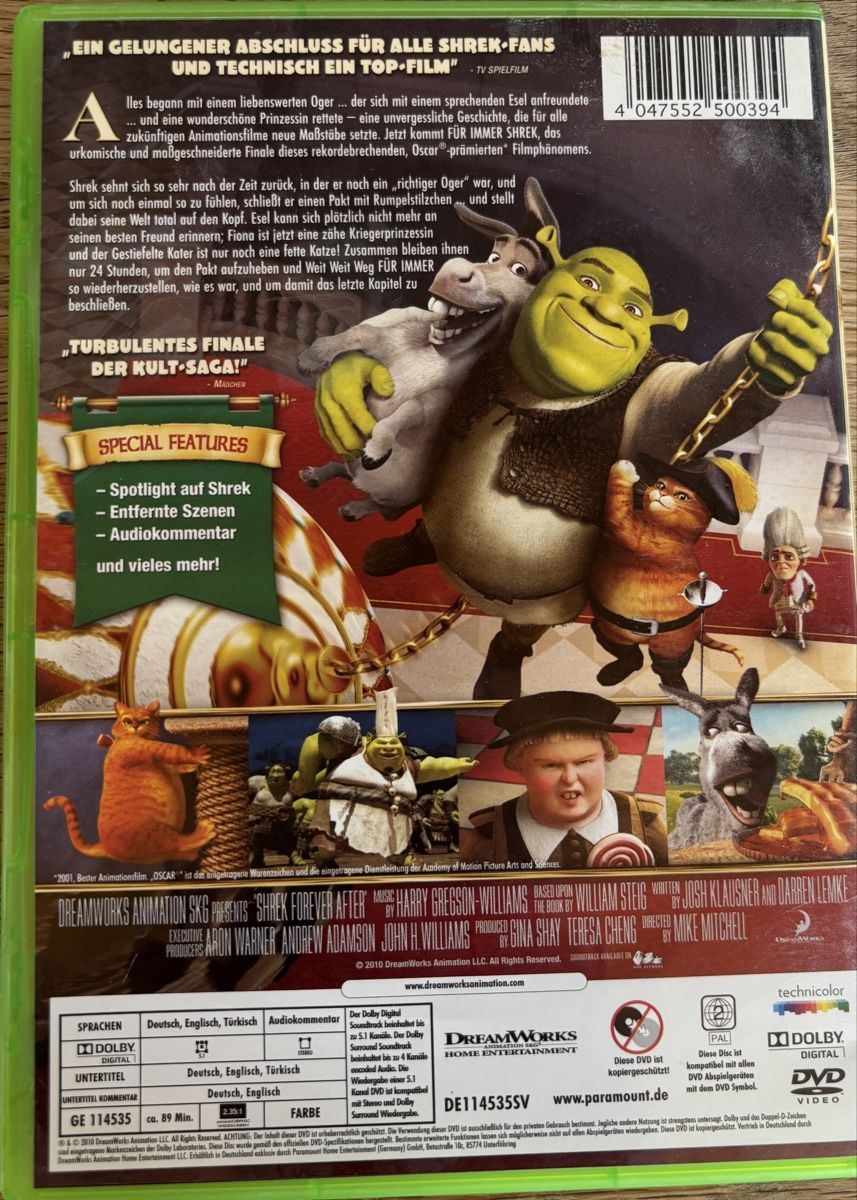 Tutti i DVDs: Für Immer Shrek  - Das Grosse Finale DVD – Usato da Gebenstorf venduto da pas_9p6b 1