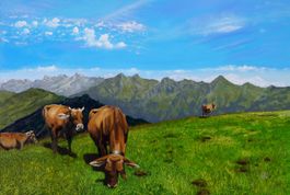 "FRONALP", OEL auf Leinwand,1m x1,4m , CH-Künstlerin