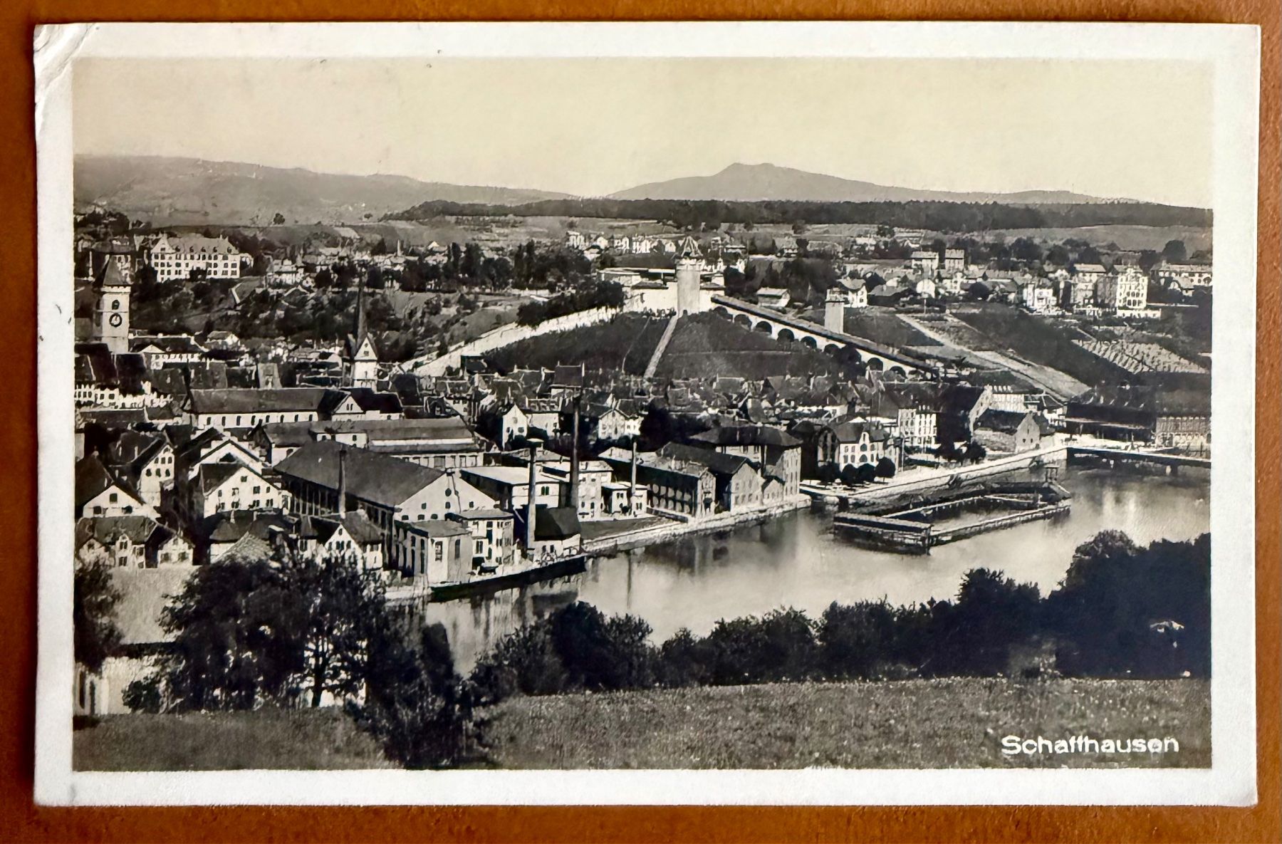 Cartoline postali: AK: Schaffhausen - Belle vue 1922 – Usato da Lutry venduto da Ediego