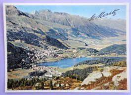 St. Moritz-Bad und -Dorf mit Piz Kesch