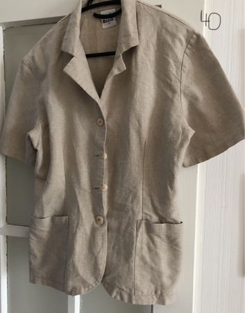 Blazer d'été Ecco, taille 40, lin beige - Élégant!