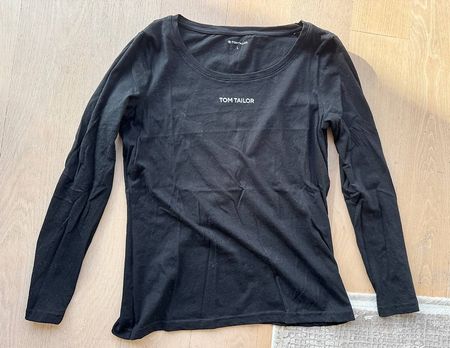 Langarm Shirt von Tom Tailor, Größe L, schwarz