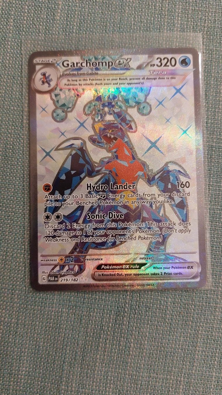 Pokémon Carte collezionabili: Garchomp ex Fullart Paradox Rift – Nuovo (secondo la descrizione) da Bellinzona venduto da Pagur