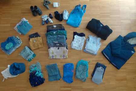 40 Stück Kleiderpaket Gr.86-2Jahre inkl. Geox Schuhe