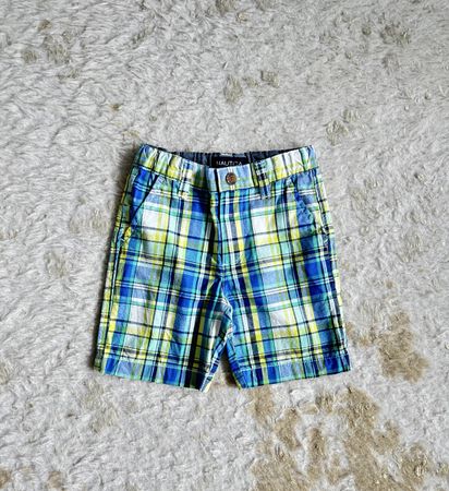 Nautica Kids checkered berms blue / green / yellow Sz 3T