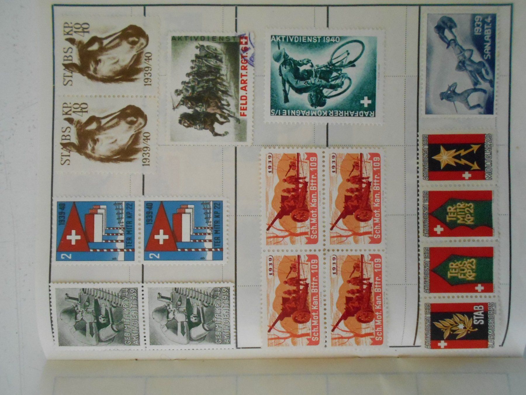 Tutti i francobolli: Briefmarkensammlung Aktiver Dienst 1939 – Usato da Hünibach venduto da vielesachen 2