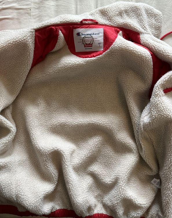 Supreme Champion Sherpa Lined Hooded Jacket Red Kaufen auf Ricardo