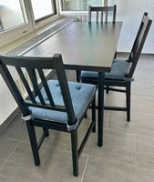 IKEA LAGKAPTEN/ADILS Table with 3 STEFAN Chairs and Cushions