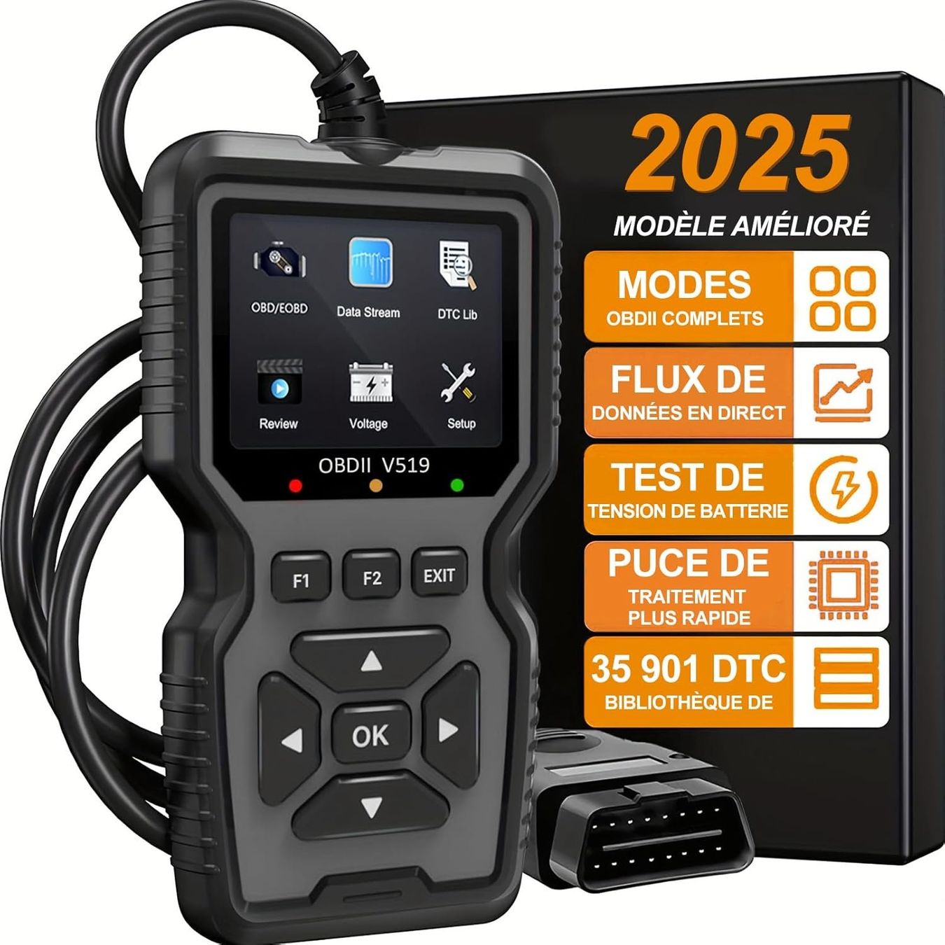 Mesurer: Professionelles OBD2 Diagnosegerät Motor Fehlercode Scanner – Neuf avec emballage d'origine à Genève par Lotus-18 9