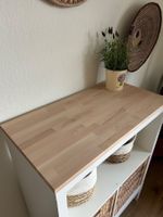 Deckplatte aus Echtholz für Ikea Kallax 2x2, Buche natur
