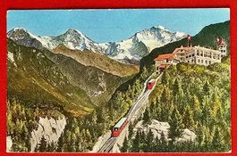 AK INTERLAKEN HEIMWEHFLUH BAHN MÜNSTER GRAUBÜNDEN 1961