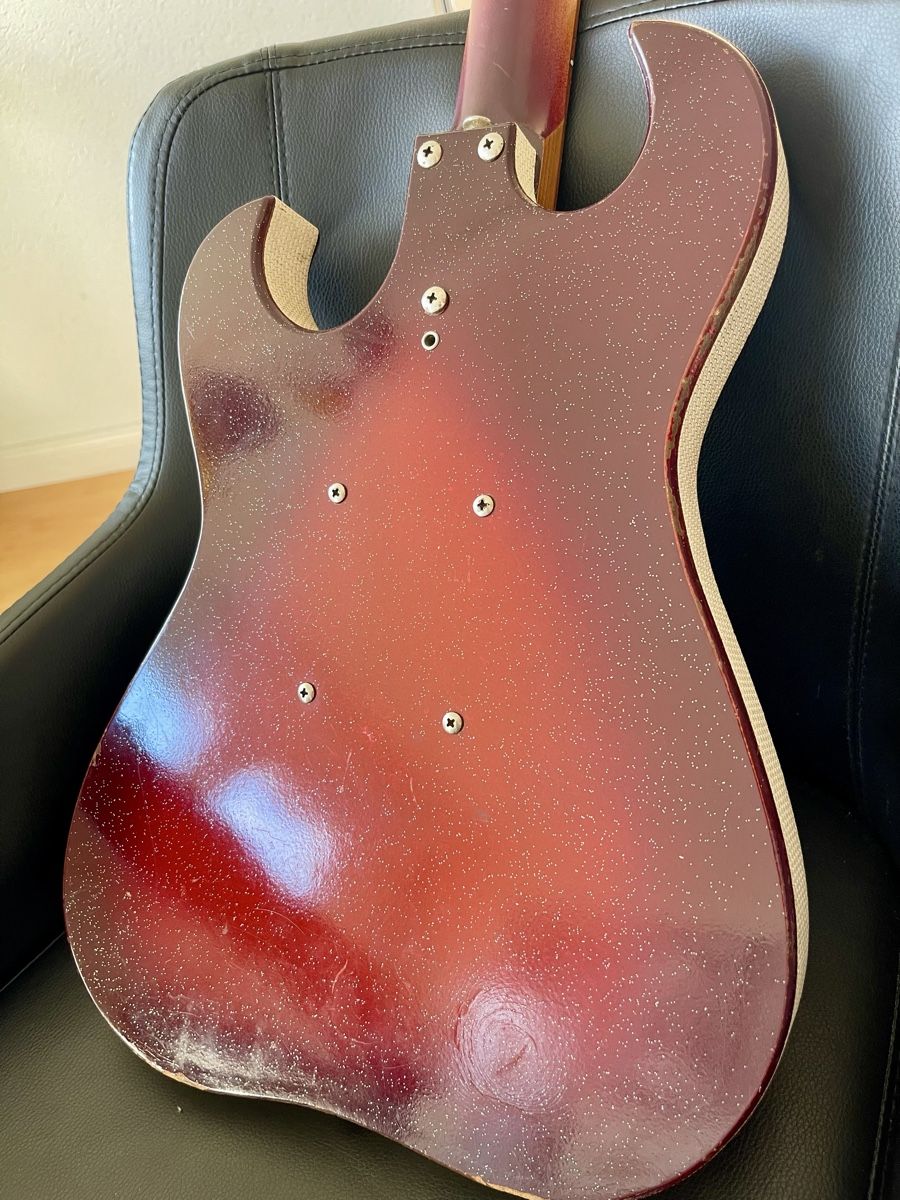 Vintage Strumenti musicali: Vintage - Silvertone 1963 Red Sparkle – Usato da Erlinsbach SO venduto da Abussi89 2