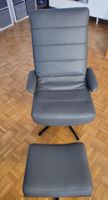 Grauer Relaxsessel mit Hocker - Top Zustand, bequem!