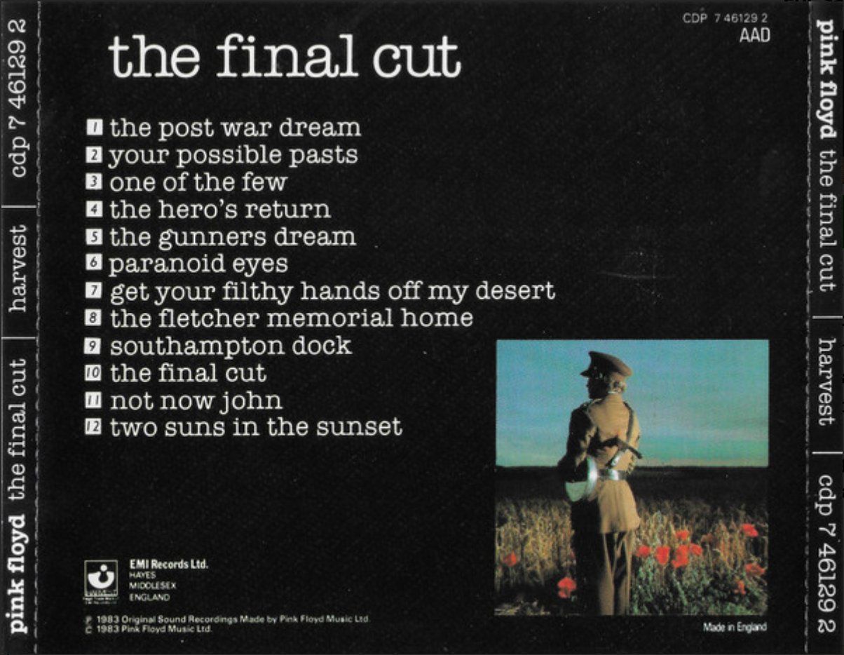 CD: Pink Floyd - The Final Cut – Usato da Brunnen venduto da Barfly5 1