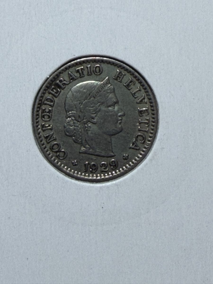 Alle Münzen: CH - 5 cts - 1929 – Gebraucht aus Payerne von Mike1682 1